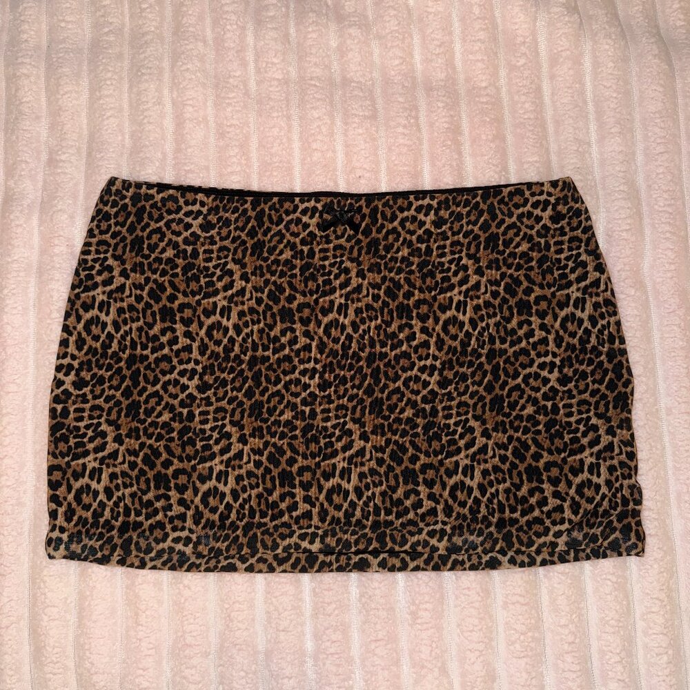 Edikted Leopard Mini Skirt